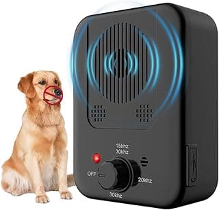 Anti Barking Device for Dogs, 3 Adjustable Frequency Modes, Ultrasonic Dog Barking Silencer, Rechargeable Sonic Barking Deterrent, Suitable for All Kinds of Dogs, for Indoor & Outdoor Use