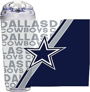 NFL Football 24oz Acrylic Tumbler with Hinged Lid, Officially Licensed Double Wall Tumbler for NFL Fans image