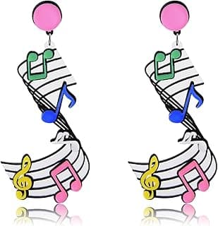 CutieJewelry Music Notes Muscial Notes Piano Novelty Cute Dangle Cute Pretty Earrings image