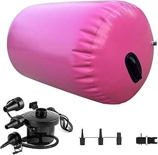 3.3ftx31.5inch Gymnastics Barrel Air Roller Inflatable Tumbling: Gymnastics Roller Back Handspring Back-bend Trainer for Yoga Cheerleading & Gymnastics Training, with Pump