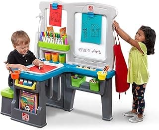 Step2 Great Creations Art Center for Kids, Toddler Easel for Arts & Crafts, Double-Sided Activity Board, Ages 3+ Years Old image