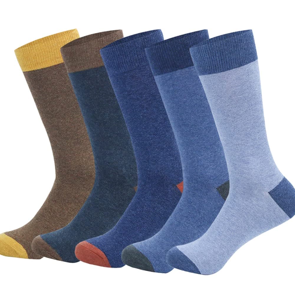DRASEX Men's Dress Socks Funky Colorful Pattern Cotton Novelty Casual Crew Socks