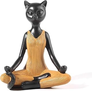 Serene Buddha Cat Ornaments- A Tranquil Touch for Garden or Yoga Space Figurines image