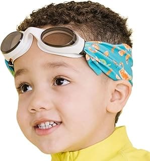 Splash Place SWIM GOGGLES with Fabric Strap - Adult & Kids Swim Goggles - Around The World Theme image