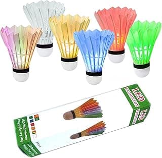 LED Badminton Shuttlecocks Lighting Birdies Shuttlecock Glow in The Dark Badminton for Indoor Outdoor Sports Activities image