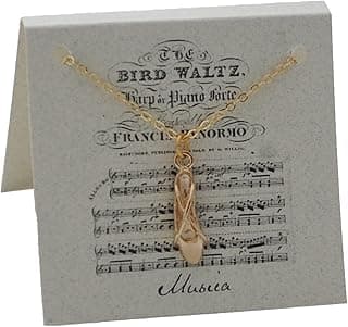 Ballet Slipper Necklace - gold image