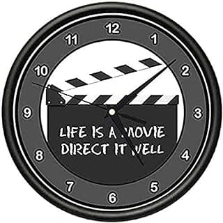Life is A Movie Direct IT Well Wall Clock Fun Inspirational Film School Gift image