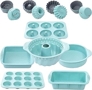 30pcs Nonstick Silicone Bakeware Set With Baking Pan, Silicone Cake Molds, Baking Sheet, Donut Pan, Silicone Muffin Pan,Cake Pan, And 24 Pack Silicone Cupcake Mold Baking Cups image
