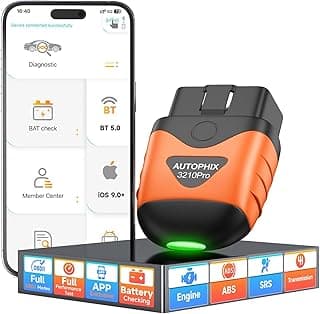 AUTOPHIX Bluetooth Car Code Reader, 3210 Plus OBD2 Scanner SRS Transmission ABS Check Engine Diagnostic Tool Wireless Auto Scan Tool with Performance Test Live Data Clear Error Code for All Cars image