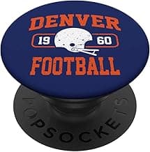 Denver Football Athletic Vintage Sports Team Fan Gift PopSockets PopGrip: Swappable Grip for Phones & Tablets image