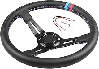 Gaming Wheel Steering Wheel 6 Holes Replacement 14 inch Upgrade Accessory Gaming Car for Driving Game Race Steering Wheel image