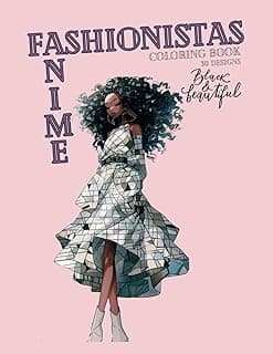 Anime Fashionistas Coloring Book - Black & Beautiful (Anime Fashionistas Coloring Books) image