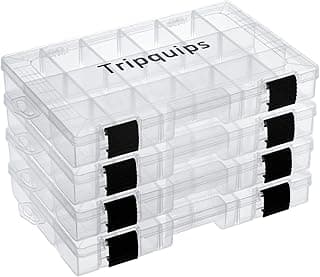 3600 Tackle Trays, Plastic Storage Organizer Box with Removable Dividers - Tackle Boxes - Fishing Tackle Storage - 3700 Tackle Trays - 2 Packs/4 Packs Box Organizer-3600 4 Packs