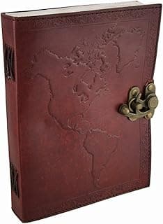 Map of the World Leather Embossed Journal image