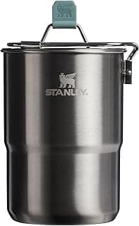 Stanley Wildfare Go 4-Piece Two Cup Stainless Steel Cookset | 32 oz Pot and Lid with Fold & Lock Handle | Camping Essentials for Your Camp Kitchen image
