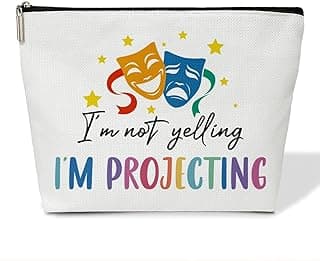 Drama Theater Gift for Teen Girls Makeup Bags For Women, 1 Pack Comedy Tragedy Mask Cosmetic Travel Toiletry Bag, Musical Theater Broadway Gift for Actor Actress Birthday Gift for Bestie Sister - L689 image