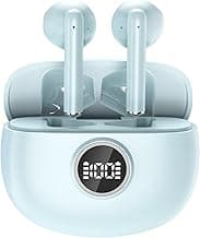 Wireless Earbuds Bluetooth 5.3 Headphones in Ear with 4 ENC Mic, 40 Hrs Lightweight Sport Bluetooth Earbuds, Deep Bass Stereo Ear Buds, LED Display/IP7 Waterproof Wireless Earphones image