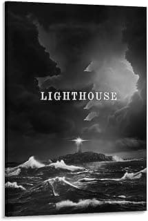 UNBIT Lighthouse Posters Movie Artistic Photo Waves Canvas Art Poster And Wall Art Picture Print Modern Family Bedroom Decor Posters 12x18inch(30x45cm) image