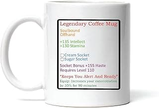 Gift for Legendary Level Gaming MMO Fans 11oz 15oz White Coffee Mug image