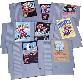 Assorted Designs Nintendo® NES Game Coasters - 4" (Set of 8) - Ideal for Gamers & Retro Enthusiasts image