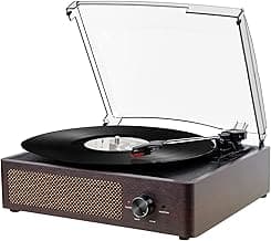 Vinyl Record Player Bluetooth Turntable with 2 Built-in Speakers 3-Speed Vintage LP Player for Entertainment and Home Decoration