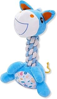 Large Squeaky Plush Horse Dog Toy, Durable Chew Toy for Aggressive Chewers, Interactive Dog Toy with Rope Neck for Small Medium Large Dogs, Washable Pet Toy for Training, Holiday and Birthday Gift