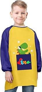 Kids Art Smock, Waterproof Artist Rainbow Unicorn Aprons Paint Art Smocks for Kids Girls 3-12 Years image