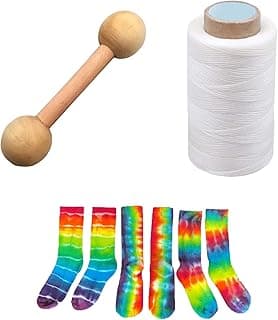 Dielianyi Sinew Puller Tool for tie dye with Winding Sinew for DIY Tie Dye Sinew Pulling Device 250M Waxed Thread