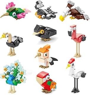 10 Pack Cute Animal Birds Theme Building Blocks Set Toys (309pcs/set) Party Favors for Kids,Cartoon Bricks Figures for Christmas Halloween Classroom Prizes, Easter Gifts for Boys Girls Ages 6+