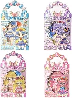Cute Dress up: 36 Sets of Clothes with Clear Patterns, Smooth Edges, and Magnetic DIY Process Refrigerator Stickers image