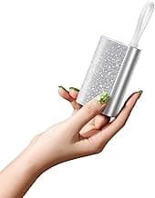 VEGER Compact Portable Charger with Built in Cable(Removable), 10000mAh Cute Power Bank 20W Fast Charging, Sparkling Battery Pack Fashion Travel Accessory Compatible with iPhone 15/14, Android-Sliver image