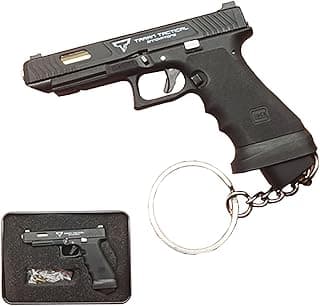 Mini Gun Keychain Accessories, Pistol Shape Key Chain, Tactical Tiny Keychain Guns Shape Model Gift, Cool Keychains for Men image