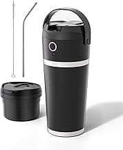 Portable Blender with Insulated Cup, Personal Blender for Smoothies, 11.1V high-torque Motor, Stainless Steel Cup, Keep Cold 24 Hours, Self-cleaning, USB-C Rechargeable, 20 oz, Travel Lid, Black image