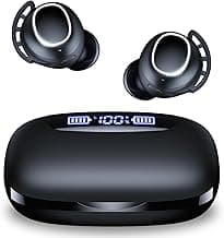 Bluetooth Headphones Wireless Earbuds 120H Playtime Ear Buds IPX7 Waterproof Earphones Digital Power Display Headsets with Charging Case and Mic for Sports Fitness Laptop TV Computer Cell Phone Games image