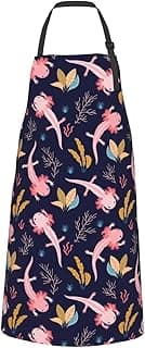 Apron With 2 Pockets Baking Cooking Kitchen Adjustable Waterproof Aprons For Women Men Chef image
