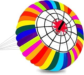 HENGDA KITE-Super Parafoil Rainbow Ring Kite Spinning Bowl Crown Ripstop Nylon Single Line Laundry Kite image
