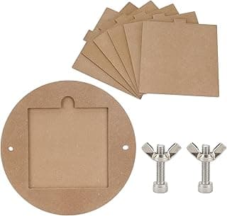 KVMORZE Pottery Wheel Bat System, 12'' Round Pottery Bats Adapter Outer Bat Tool Set with 6 Pack 7'' Square Inner Bats, Bat for Pottery Wheel Bat Kit with Bat Pins for Potters and Clay Artists, 7 PCS image