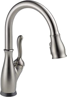 Delta Faucet Leland Touch Kitchen Faucet Brushed Nickel, Kitchen Faucets with Pull Down Sprayer, Kitchen Sink Faucet, Touch2O Technology, SpotShield Stainless 9178T-SP-DST, Without Soap Dispenser image