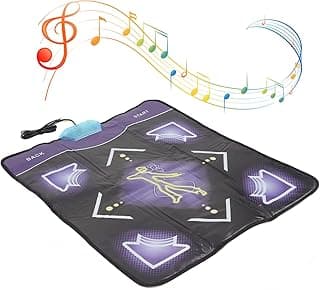 Dance Mat, includes 100 Dance Songs, 60 Games, with 512MB Memory Card, Soft and Non Slip, Plug and Play, Single Dancing Pad for Daily Workout, Gift for Kids and Adult(USA) image