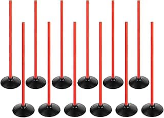 Orange Soccer Agility Poles Set Detachable Sports Trainning Speed Pole Slalom Poles with Rubber Base Sport Traning Equipment image
