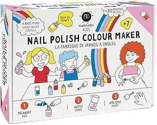 Nailmatic Nail Polish Kit - DIY Nail Polish Maker for Kids, Create Your Own Colors, Includes 5 Pigments, Safe Vegan Formula, Ages 7+ image