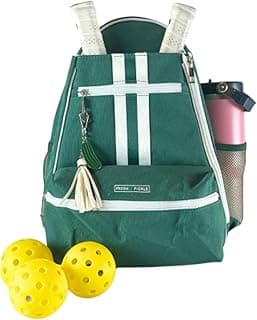 Teddi Pickleball Backpack - Large Capacity Pickleball Bags for Women - Durable 1000D Nylon, Multipurpose Pickleball Paddle Case with Multiple Pockets, Stylish Pickleball Paddle Bag image