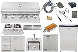 Lion BBQ Direct Premium 10-Piece 40" Natural Gas Grilling Set: Ready-to-Use with Included Hoses, Vent, & Searing burner image