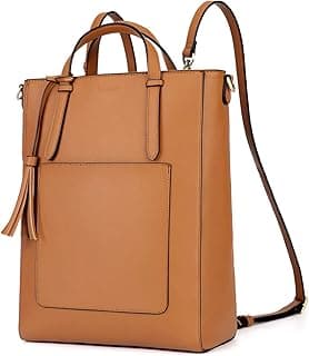 Tote Bag Convertible Backpack for Women Vegan Leather Handbag Multifuction Shoulder Bag