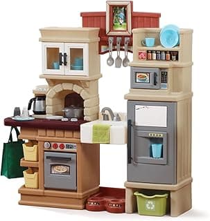 Step2 Heart of the Home Kitchen Set for Kids, Interactive Play with Lights and Sounds, Toddlers 2+ Years Old, Realistic 40+ Piece Kitchen Toy Accessories, Easy Assembly image