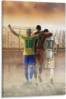 2024 Euro Soccer Poster Messi Poster Ronaldo Posters Football Poster Neymar Poster Mbappé Poster for Boys And Girls Room Poster Decorative Painting Canvas Wall Art Living Room Posters Bedroom Painting image