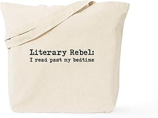 CafePress Literary Rebel Tote Bag Natural Canvas Tote Bag, Reusable Shopping Bag image