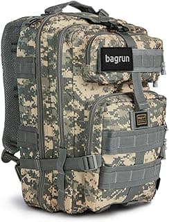 Tactical Military Backpack - Military Grade Molle Army Bag with Multiple Storage for Hiking Trekking (Digital Camouflage) image
