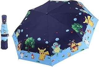 Kids Folding Umbrella- Automatic Open- Cartoon- UV Protection- Travel Umbrella Compact Windproof for Girls Boys Women image