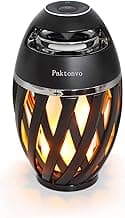 LED Flame Speaker, Inlucking Flame Atmosphere Outdoor Bluetooth Speaker with Stereo Enhanced Bass Sound, TWS Supported Portable Wireless Speaker, LED Flickers Table Lamp BT4.2 image